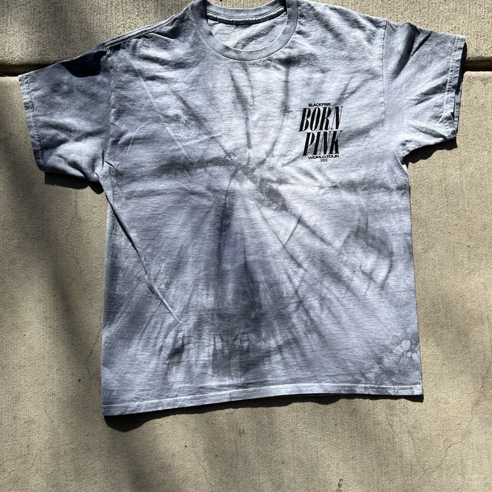 BlackPink - Born Pink World Tour - Gray Tie-Dye T-Shirt Size L - Picture 4 of 8
